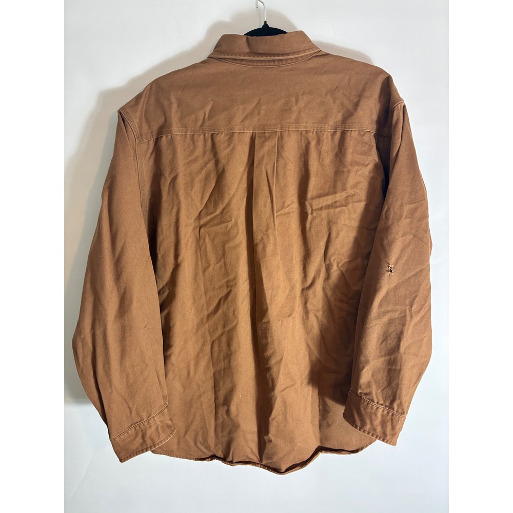 Carhartt Mens Canvas Work Shirt Brown Button Down Long Sleeve L Gorpcore 0392 - Picture 5 of 8